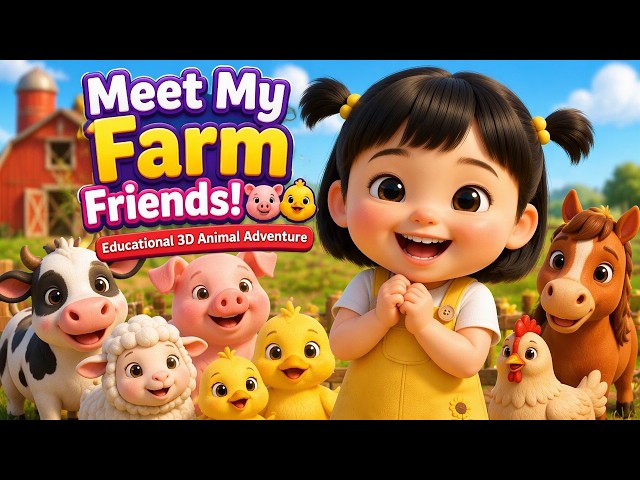 Meet My Farm Friends! 🐷🦆 | Educational 3D Animal Adventure