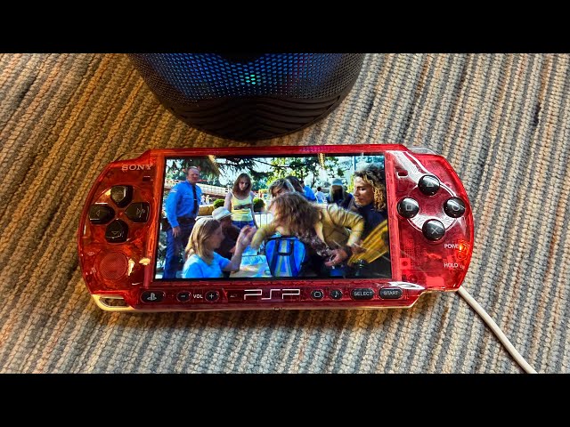 Ultimate PSP-3000 in Clear Red/Black Buttons with IPS LCD, Bluetooth, USB-C Port, and More!