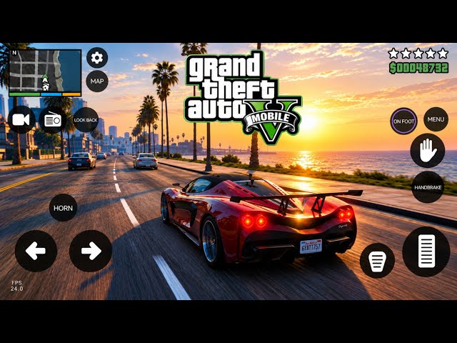 GTA 5 MOBILE APK (Android Port) 🔥 FREE ROAM Gameplay | Open World