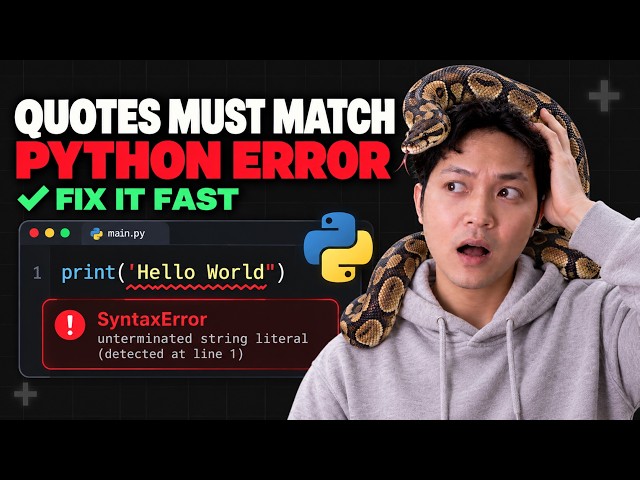 Why Your Python Code Won't Run (How to Fix It)