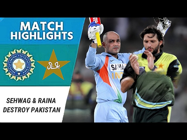 Sehwag & Raina Destroy Pakistan | India Chase 300 in 40 Overs in Karachi Thriller | Match Highlights