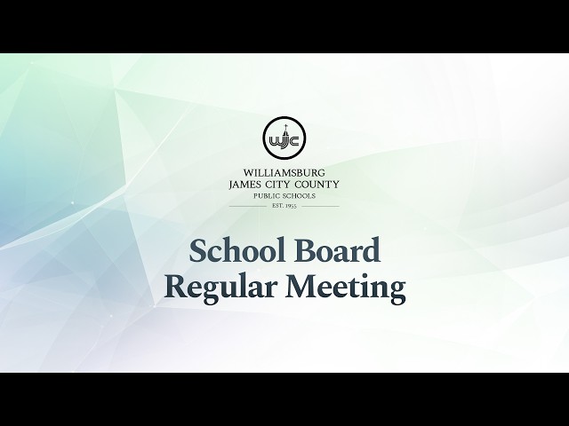 School Board Regular Meeting from 9/15/2026