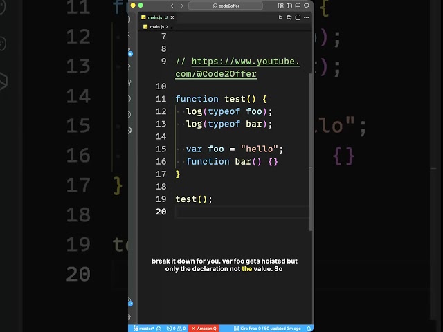 JavaScript Hoisting Explained in 30 Seconds 🤯 | typeof Trick Interview Question