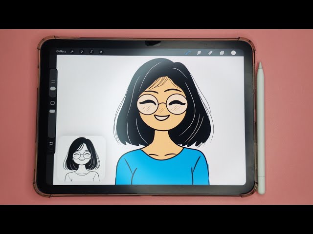 How to Draw a Cute Girl in Procreate | Easy Digital Art Tutorial