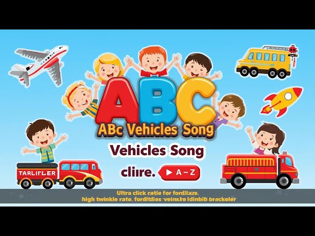 ABC Vehicles Song 🚗 Alphabet A–Z for Kids | Twinkle Twinkle Little Star