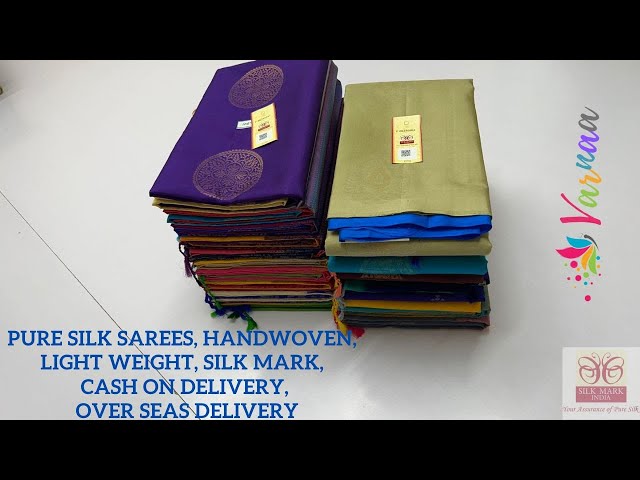 Borderless Soft Silk Sarees | Handloom pure soft silk sarees without border | soft silk varnaa