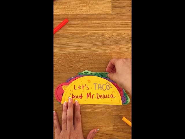 Teacher Appreciation Taco Craft #TeacherAppreciationWeek #crafts #handmade #tacos #card #shorts
