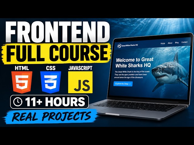 Frontend Web Development Full Course for Beginners – HTML, CSS & JavaScript