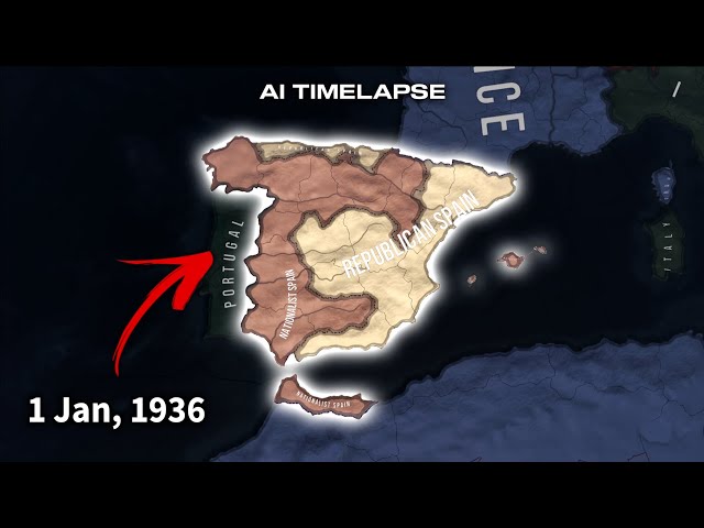 What If The SPANISH CIVIL WAR Started In JANUARY 1936? [HOI4 AI Timelapse]