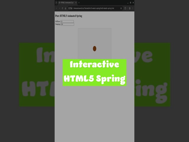 Interactive HTML5 Elastic Spring in JavaScript