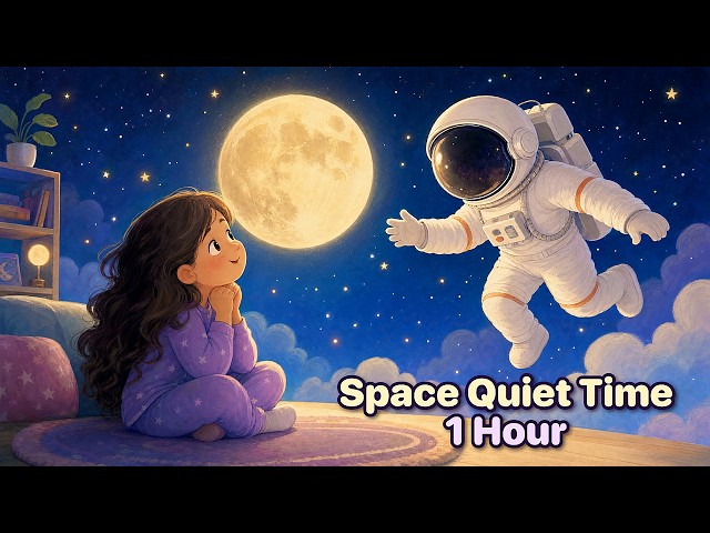 Quiet Time Science for Kids | 1 Hour of Calm Space Stories | Mother Moon Learning