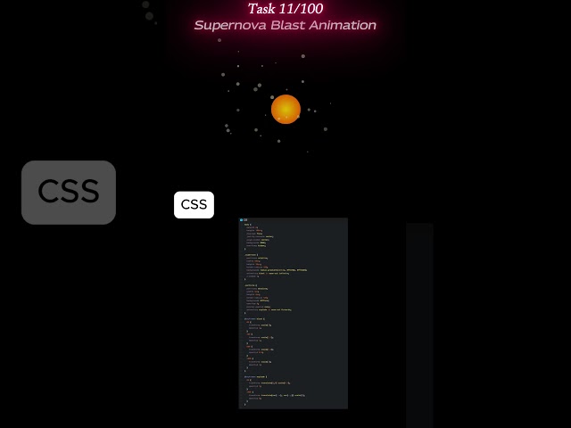 Supernova Blast Animation 🌟 | CSS & JS Mini Animation