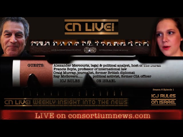 ICJ RULES ON ISRAEL - with Mercouris, Murray, Boyle & McGovern - CNLive! S6E1