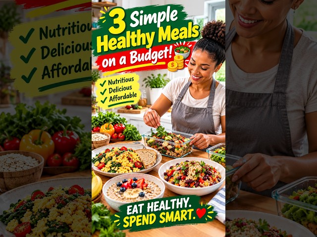3 Simple Healthy Meals on a Budget! 🥗💰 #shorts