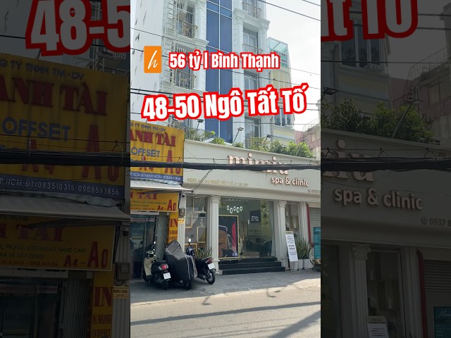 Nhà phố Ngô Tất Tố, Bình Thạnh | 7.7x18m, 103m2 | 8 tầng, 200 triệu/tháng | giá: 56 tỷ