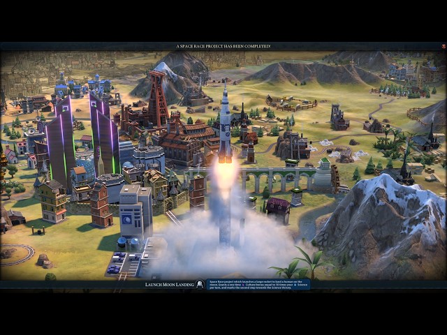Space rocket launch - Civilization 6