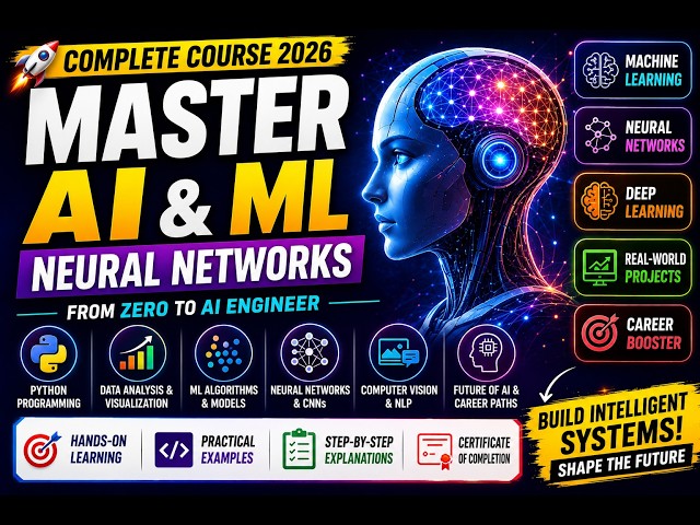 AI, Machine Learning & Neural Networks Masterclass 🔥 Full Course for Beginners