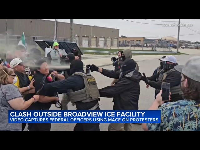 Protesters, federal agents clash outside Broadview ICE facility: videos, witnesses