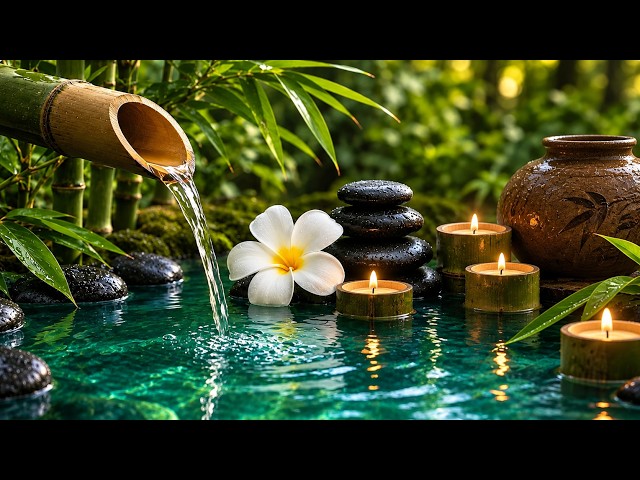 Bamboo Water Fountain & Healing Piano 🌿 Relaxing Music for Sleep, Meditation, Spa & Stress Relief